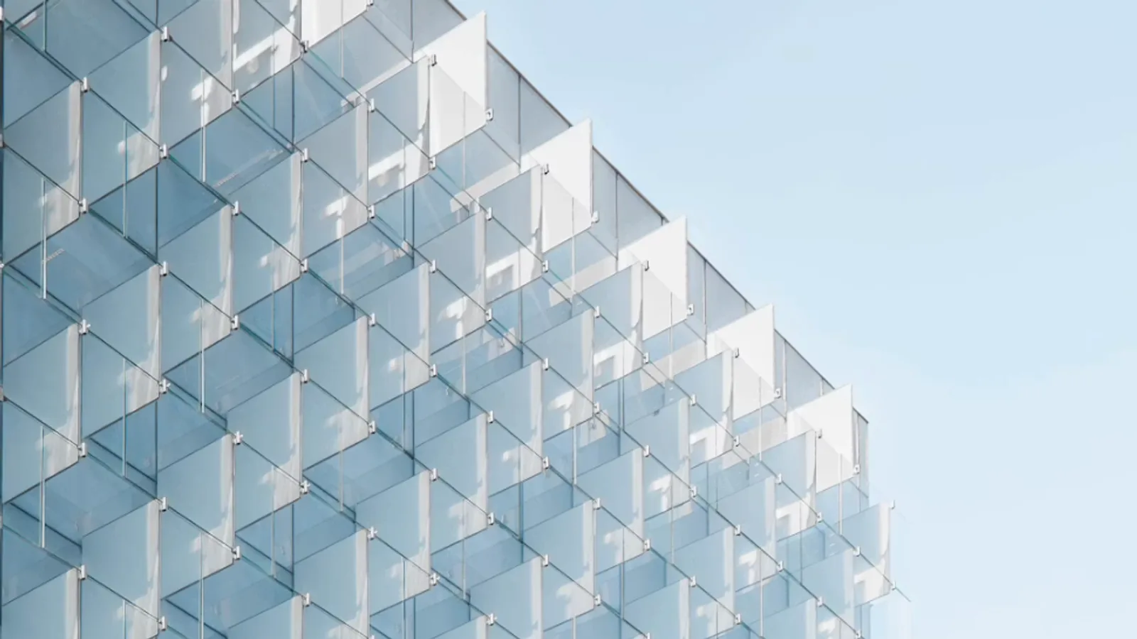 Glazed facade of a modern building